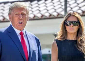 epa10294160 Former US President Donald J. Trump (L) and former First Lady Melania Trump (R), walk out of the electoral precinct after voting in-person at the Morton and Barbara Mandel Recreation Center in Palm Beach, Florida, USA, 08 October 2022. The US midterm elections are held every four years at the midpoint of each presidential term and this year include elections for all 435 seats in the House of Representatives, 35 of the 100 seats in the Senate and 36 of the 50 state governors as well as numerous other local seats and ballot issues.  EPA/CRISTOBAL HERRERA-ULASHKEVICH