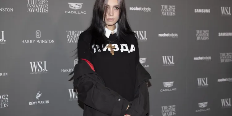 epa10282872 Founding member of the Russian band, Pussy Riot, Nadya Tolokonnikova attends the WSJ. Magazine 2022 Innovator Awards at The Museum of Modern Art in New York, New York, USA, 02 November 2022.  EPA/SARAH YENESEL