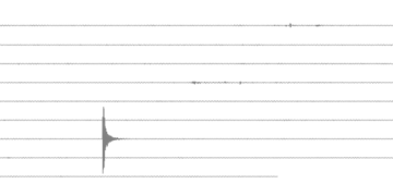 Снимка: Сеизмограма, с. Крупник, общ. Симитли, НИГГГ при БАН