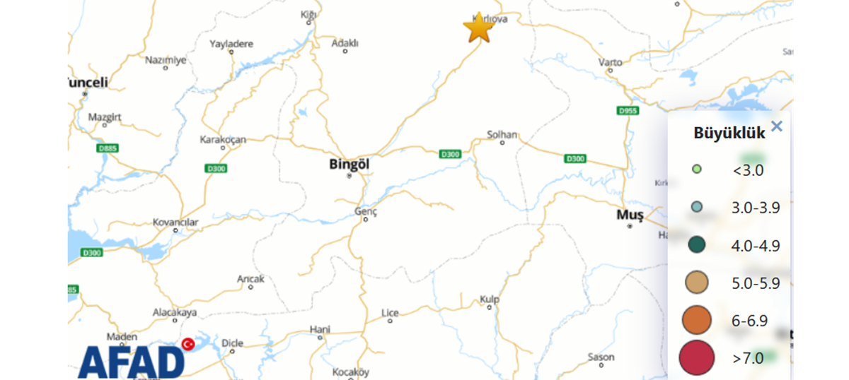 Страшно земетресение в Турция в района на Бингьол разтърсени са