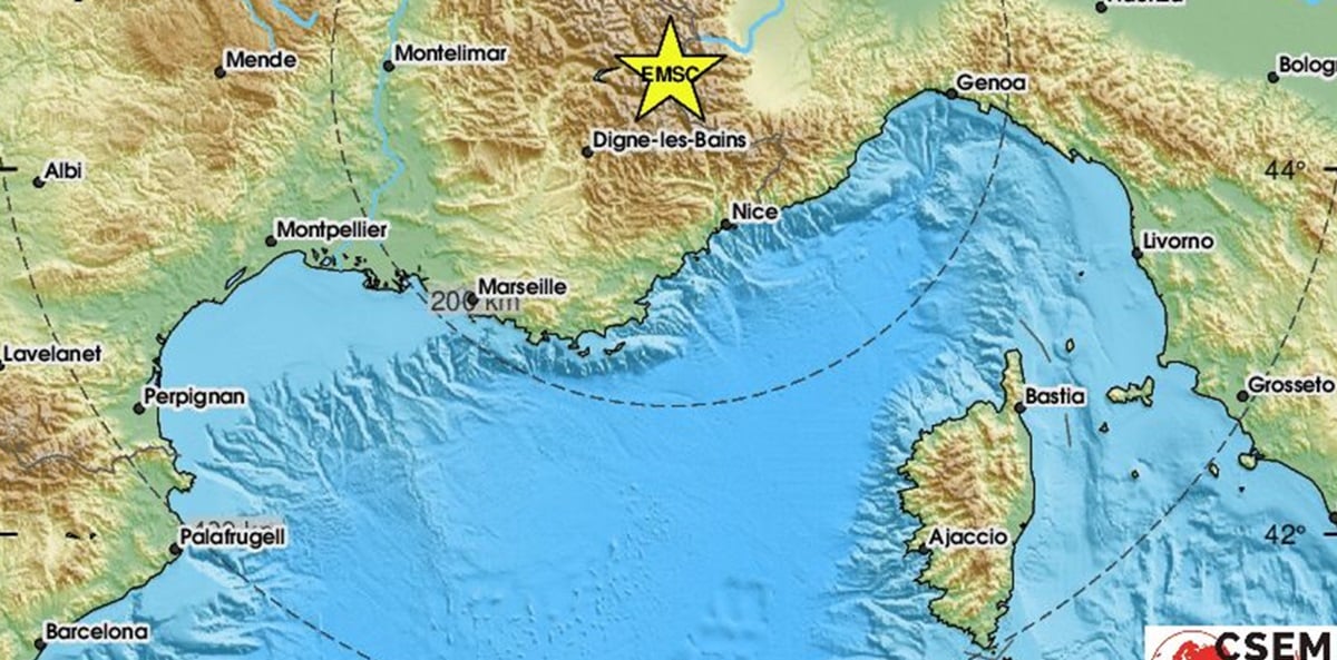 Силно земетресение разтърси Франция и Италия Трусът е с магнитуд