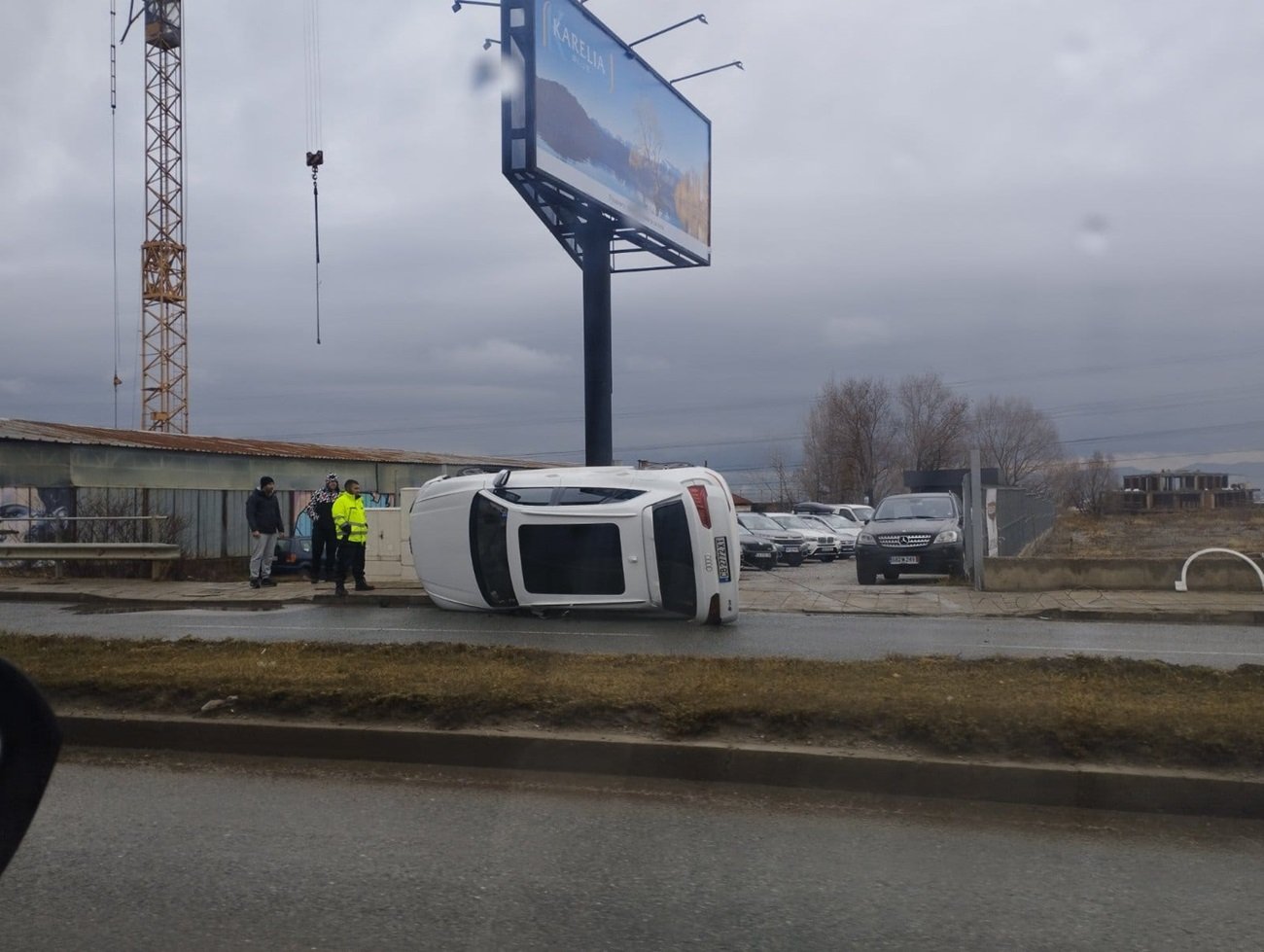 Зверска катастрофа в София Джип се обърна на Околовръстното шосе