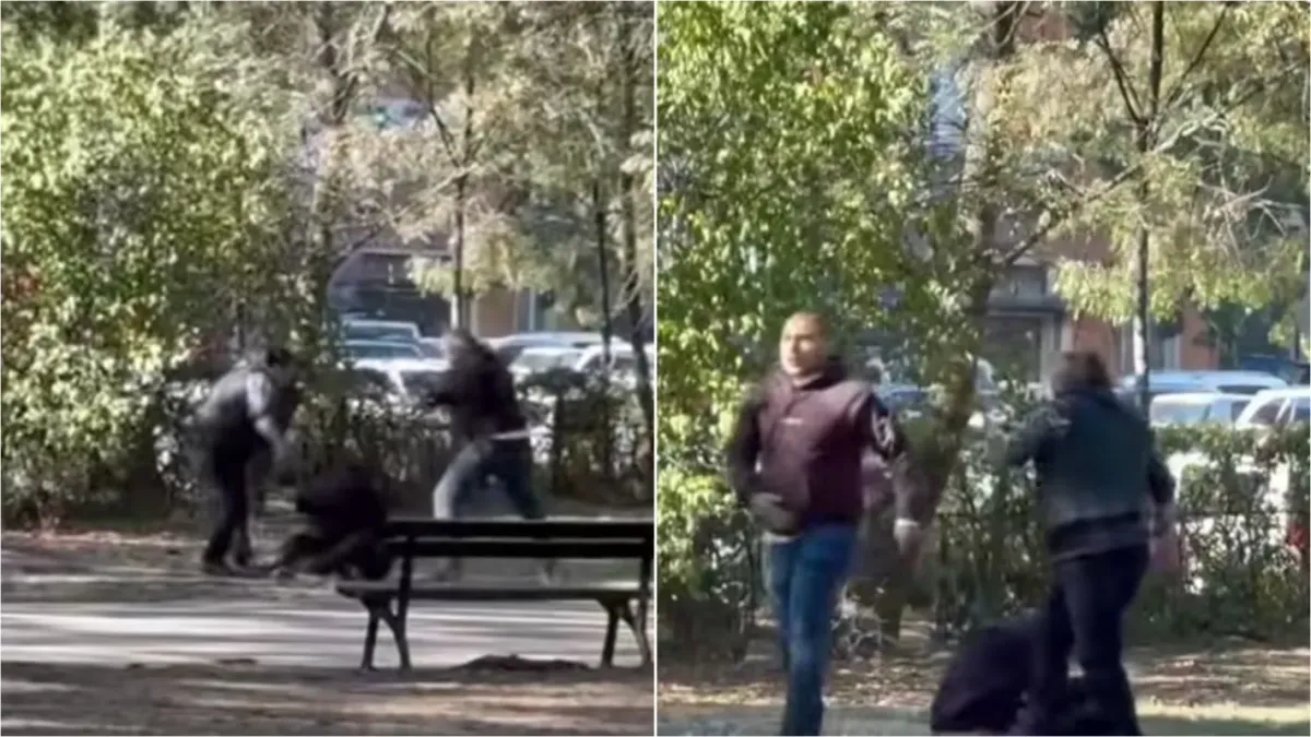 Брутален бой посред бял ден в „Света Троица“: Двама мъже налагат човек на земята