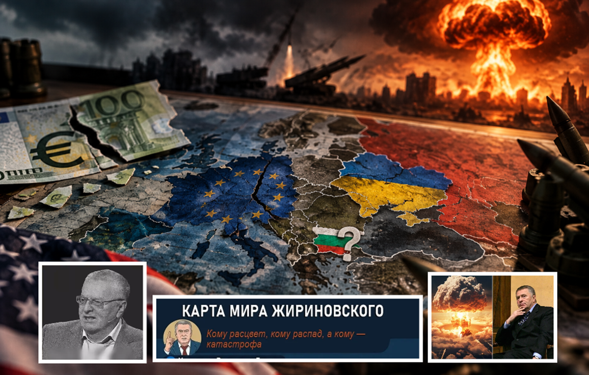 Световен взрив - разкрита е "карта на бъдещето", оставена от Жириновски: Зловеща съдба на Украйна, САЩ и ЕС, ядрена война, край на еврото... Тотална изненада за България! (СНИМКИ)